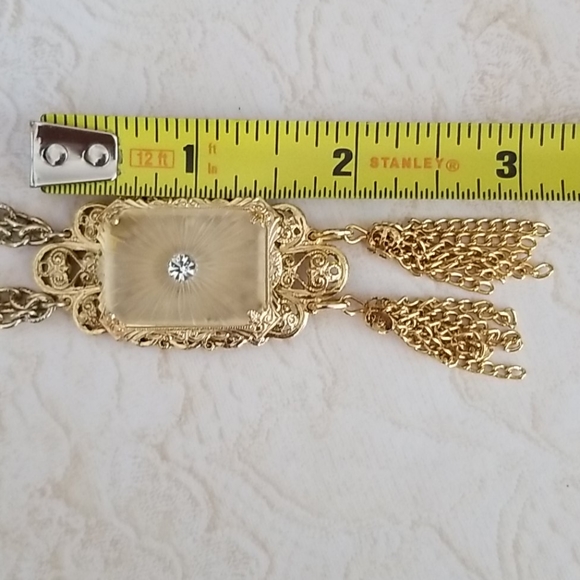 Vintage 1920s Art Deco CAMPHOR GLASS Pendant Neckace - Picture 15 of 16